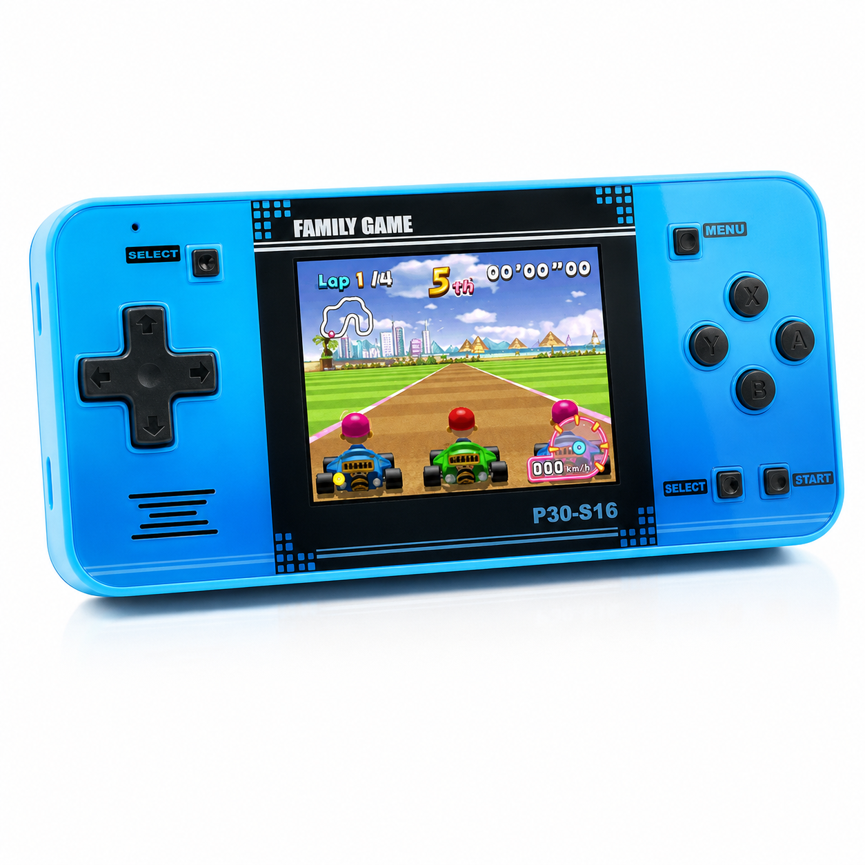 Handheld Retro Gaming Console with 220 Built-In Games – Blue